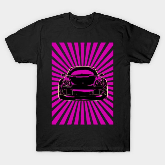 RWB Porsche 964 - PINK T-Shirt by Automotion Design